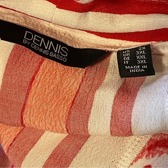 Dennis Basso Women’s Red White Duster Kimono Bohemian Hippie Western Cowgirl 2X - Picture 10 of 10